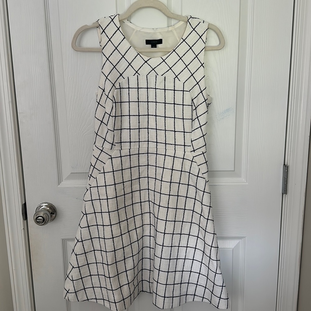 JCrew windowpane dress